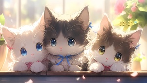 满屏可爱猫咪