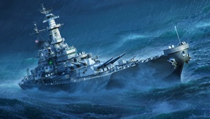 暴风雨中的战舰