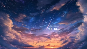 晚霞流星