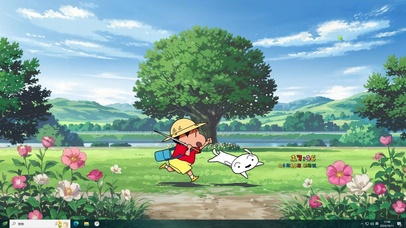 和蜡笔小新一起钓鱼主题