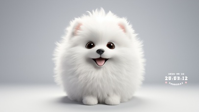 毛茸茸的可爱小狗