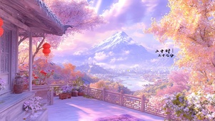 古风阳台风景