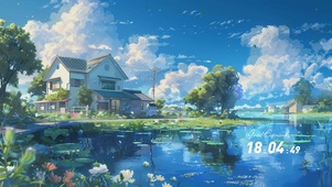 护眼房屋树木
