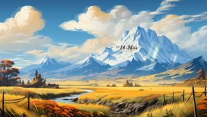 彩绘山间美景	