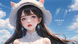 4k可爱猫耳女孩