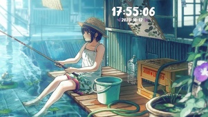雨中钓鱼