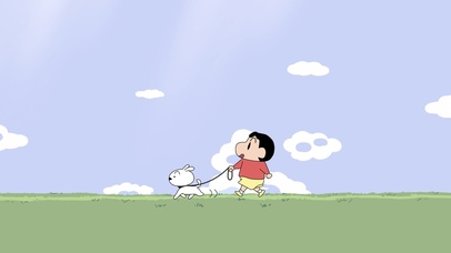 蜡笔小新和小白的周末