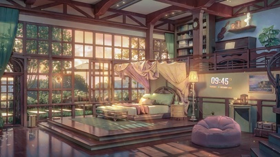 4K唯美治愈古风午后阳光房间