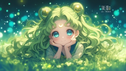 夜光可爱美少女动态壁纸