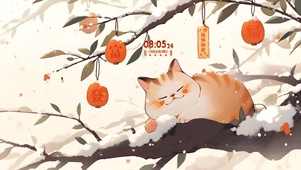 新年平安喜乐猫