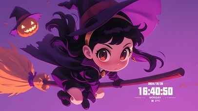 小魔女出门捣蛋啦，万圣节快乐