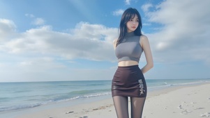 海边气质美女