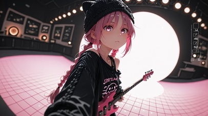 唯美红发朋克少女