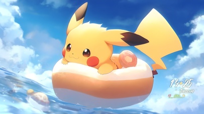 海上冲浪的皮卡丘