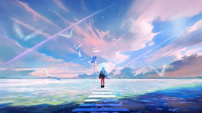 雨后天晴 行走在宛若云梯上