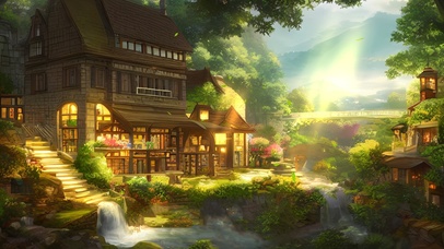 阳光溪边欧式小店