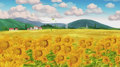 唯美的向日葵花海