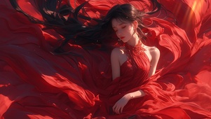 4K 红衣古风美女系列 12