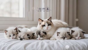 猫妈妈和她的猫宝宝们