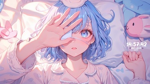 可爱漫画女孩	