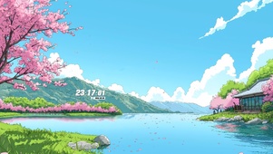 唯美湖畔小屋