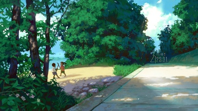 乡间小路的小男孩女孩