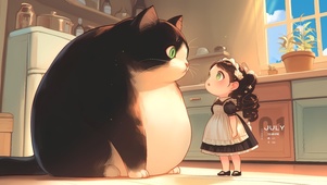 厨房里的大猫