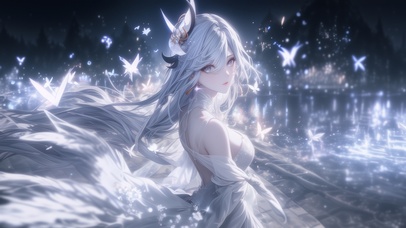 雪墨壁纸丨申鹤丨晚宴礼服丨