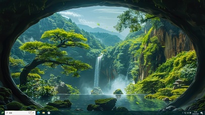 自然山洞美景主题