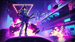 夜の城の少女