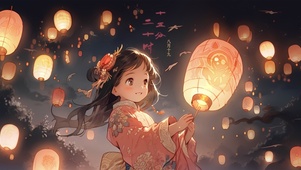 祈福小女孩