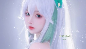纯欲白发可爱女生