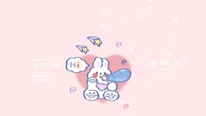 吹泡泡小兔子