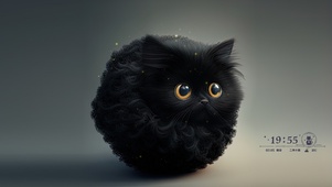 黑毛球猫