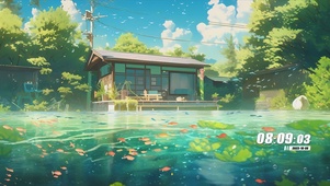 护眼绿林小屋