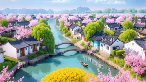 水乡桃花小镇