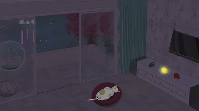 简约风客厅阳台（夜晚）