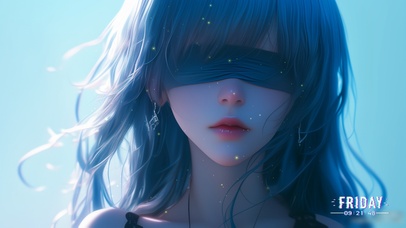 神情如月光下的清泉，温柔而纯净