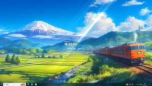 雪山下的列车