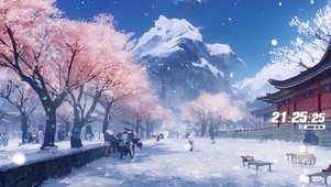 北方雪飘