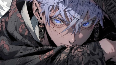 4K五条悟冷酷眼神