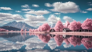 粉色樱花海