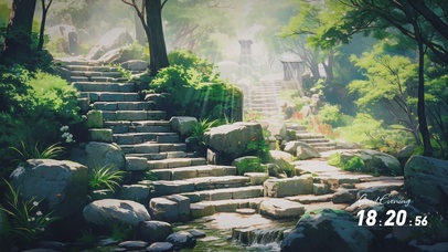 绿色动漫风景