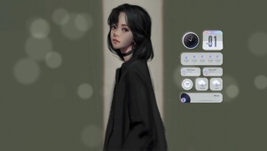 唯美短发女孩