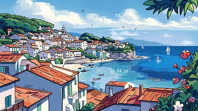 唯美海岛风情小镇