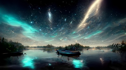 4k治愈星空湖景