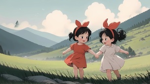 两个小女孩