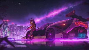时尚跑车女孩