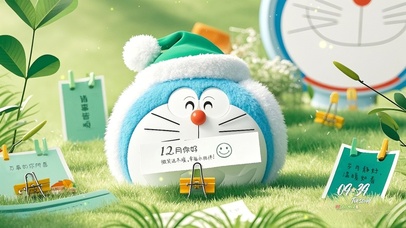12月你好-便签多啦A梦