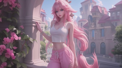 可爱阳光居家女孩